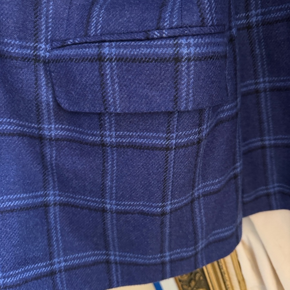 Isaia Royal Blue Checkered Blazer - Picture 8 of 9